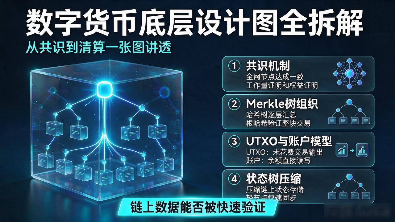 数字货币底层设计图全拆解：从共识到清算一张图讲透