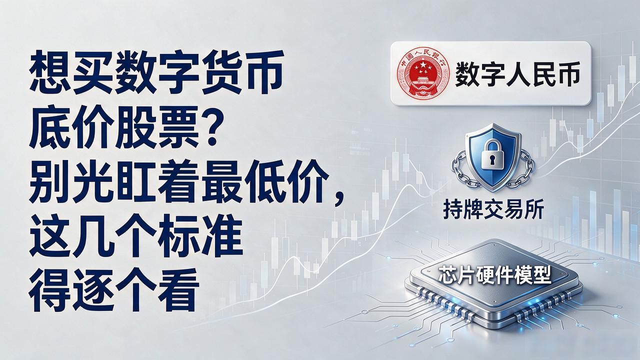 想买数字货币底价股票？别光盯着最低价，这几个标准得逐个看
