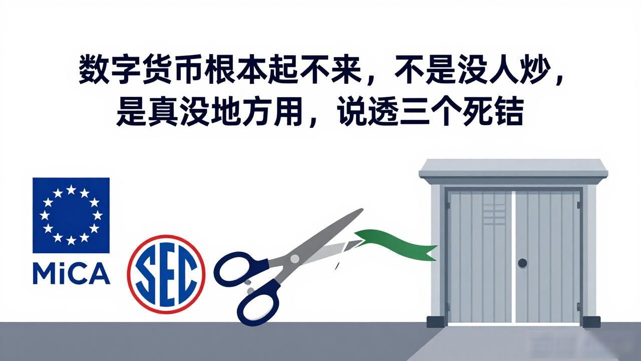 数字货币根本起不来，不是没人炒，是真没地方用，说透三个死结
