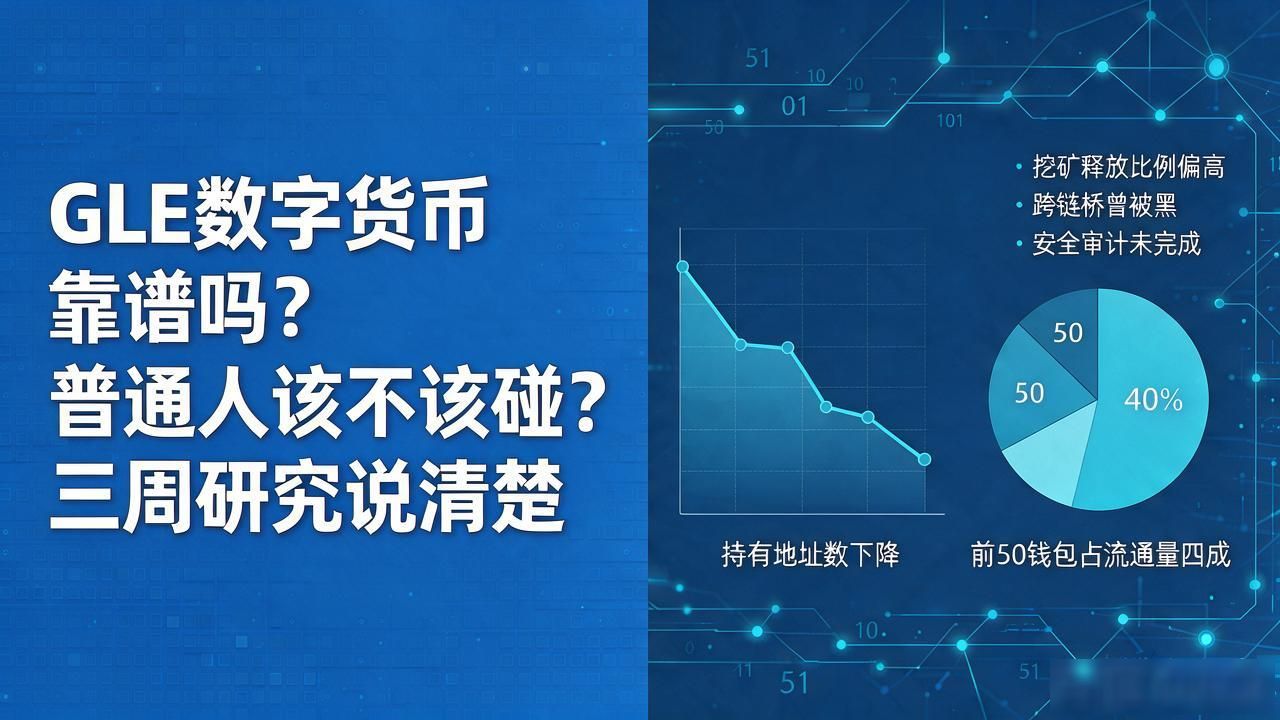 GLE数字货币靠谱吗？普通人该不该碰？三周研究说清楚