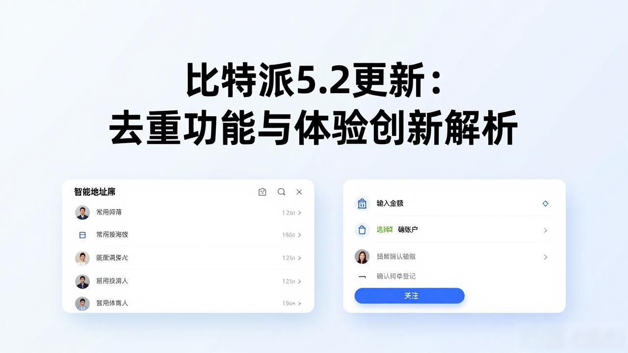 比特派5.2更新：去重功能与体验创新解析