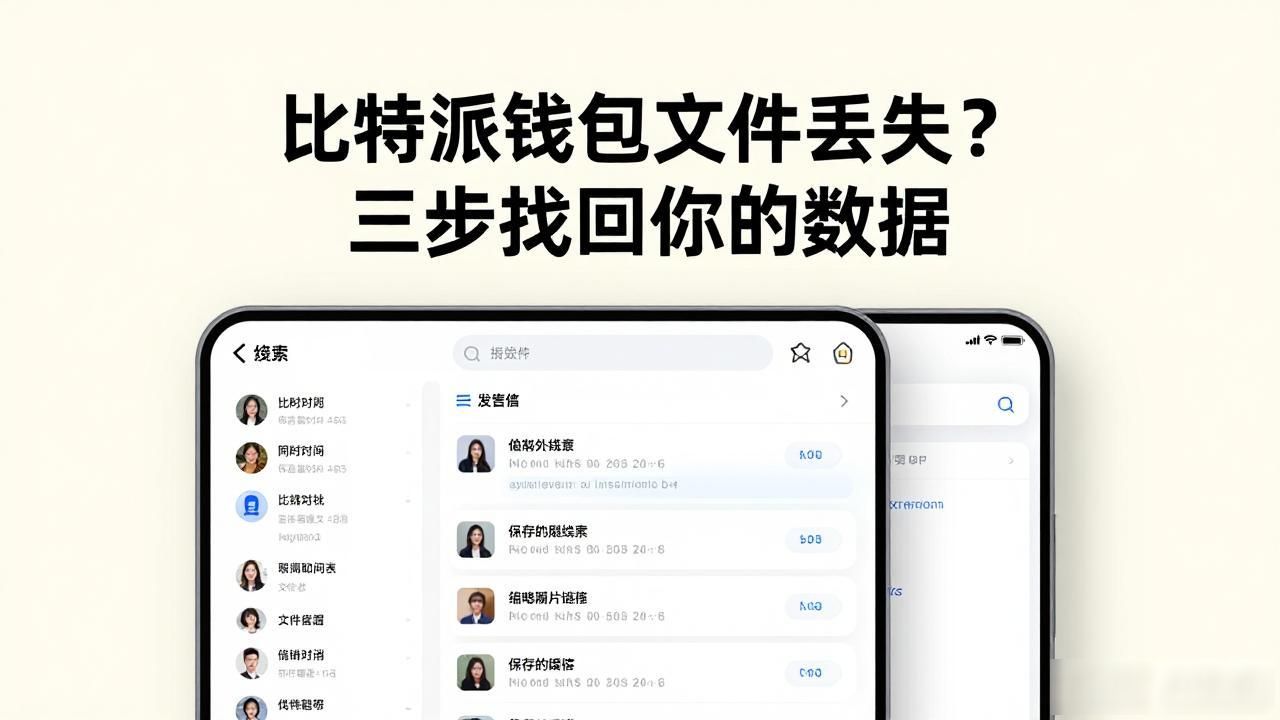 比特派钱包文件丢失？三步找回你的数据