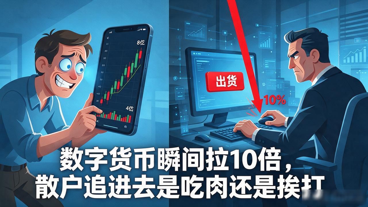 数字货币瞬间拉10倍，散户追进去是吃肉还是挨打