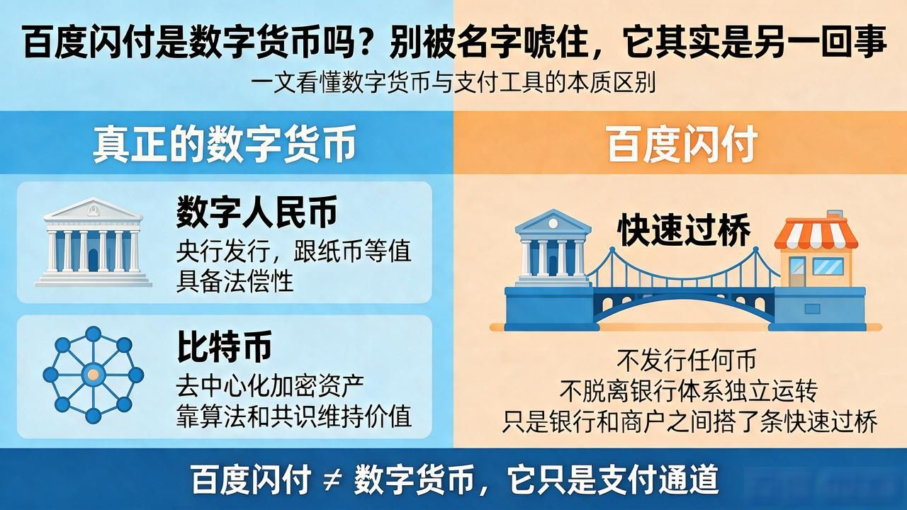 百度闪付是数字货币吗？别被名字唬住，它其实是另一回事