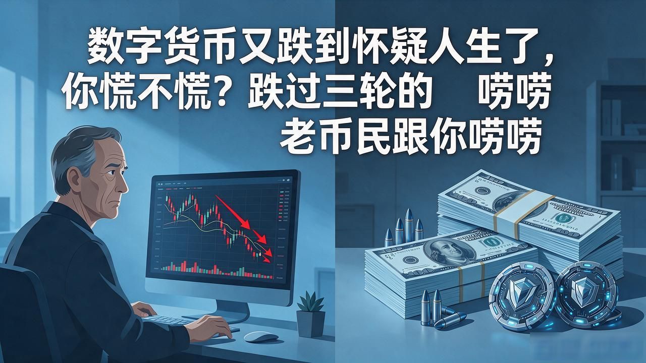 数字货币又跌到怀疑人生了，你慌不慌？跌过三轮的老币民跟你唠唠