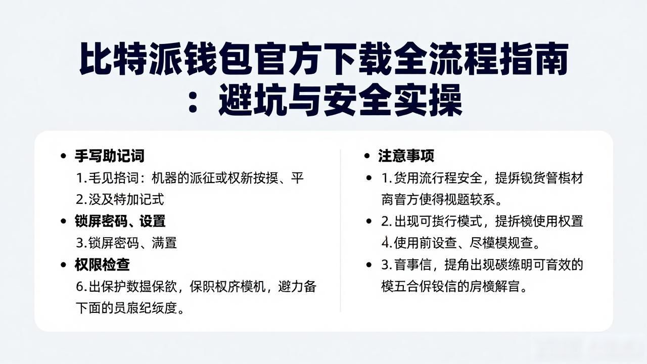 比特派钱包官方下载全流程指南：避坑与安全实操