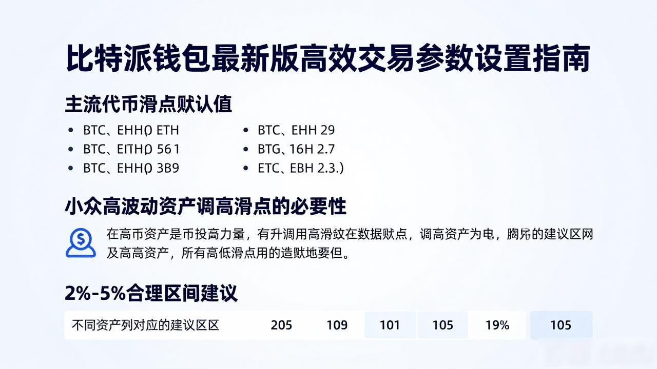 比特派钱包最新版高效交易参数设置指南