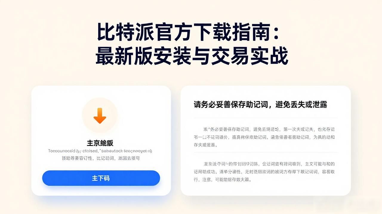 比特派官方下载指南：最新版安装与交易实战