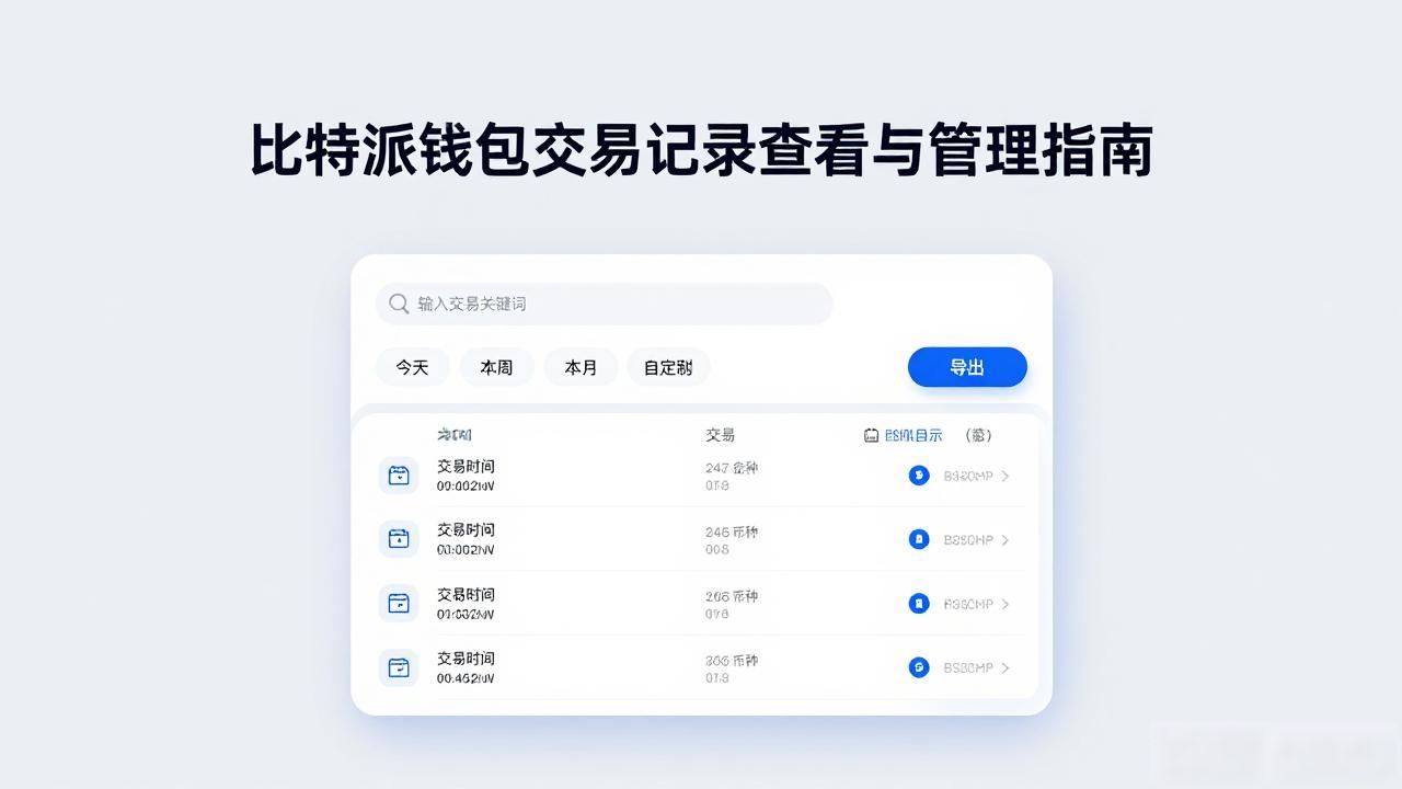 比特派钱包交易记录查看与管理指南