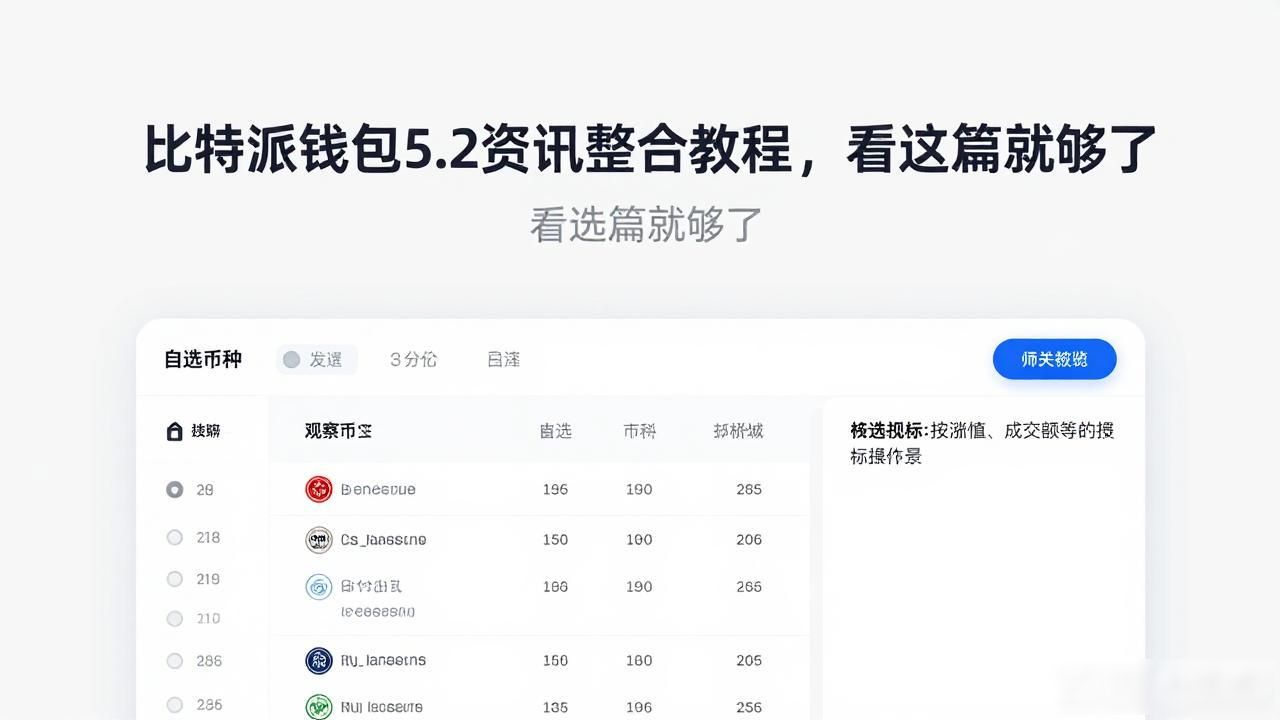 比特派钱包5.2资讯整合教程，看这篇就够了