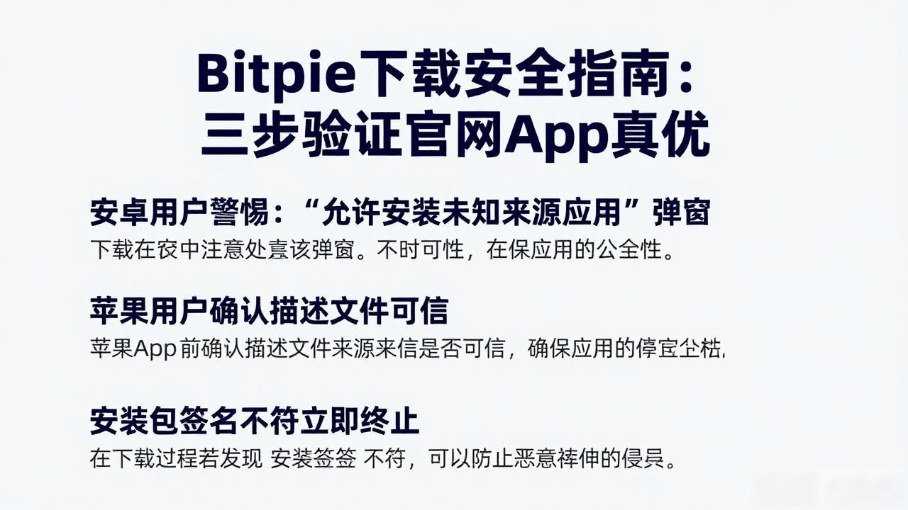 Bitpie下载安全指南：三步验证官网App真伪