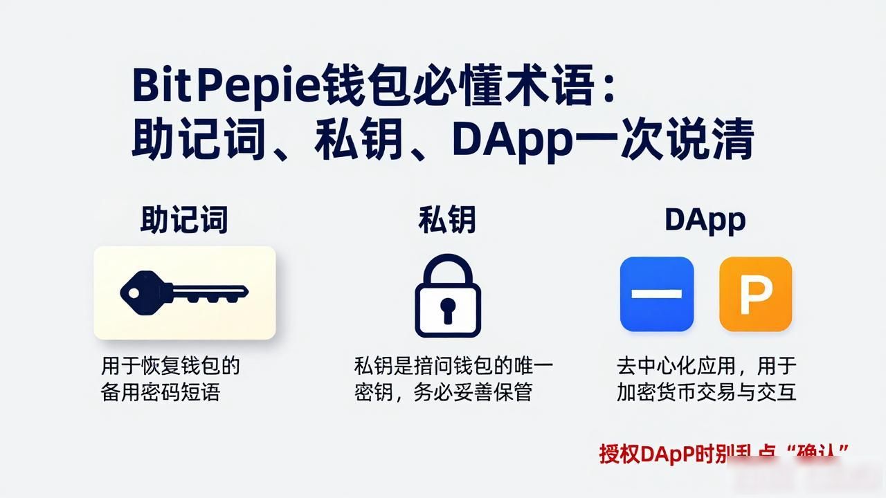 BitPie钱包必懂术语：助记词、私钥、DApp一次说清
